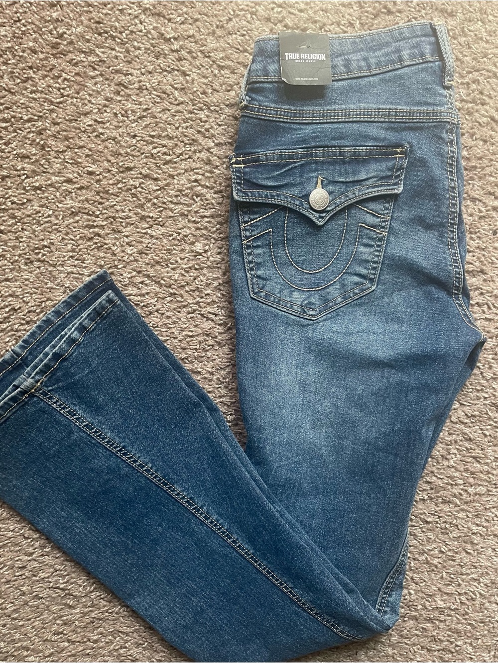 Joey Women's Boot Cut Jeans in Dark Blue Denim NWT